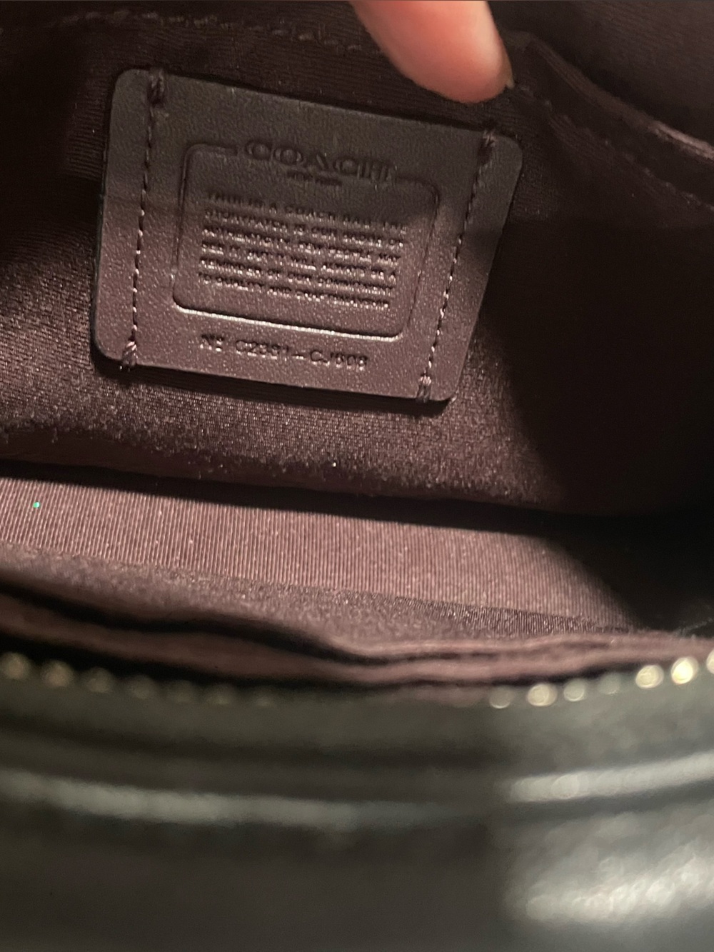 Coach Teri Black Crescent Shoulder Bag with Chain Strap CJ608 - Picture 7 of 12